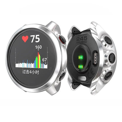 For Garmin Forerunner 245 / 245M Soft TPU Watch Case Protective Cover Screen Protectors