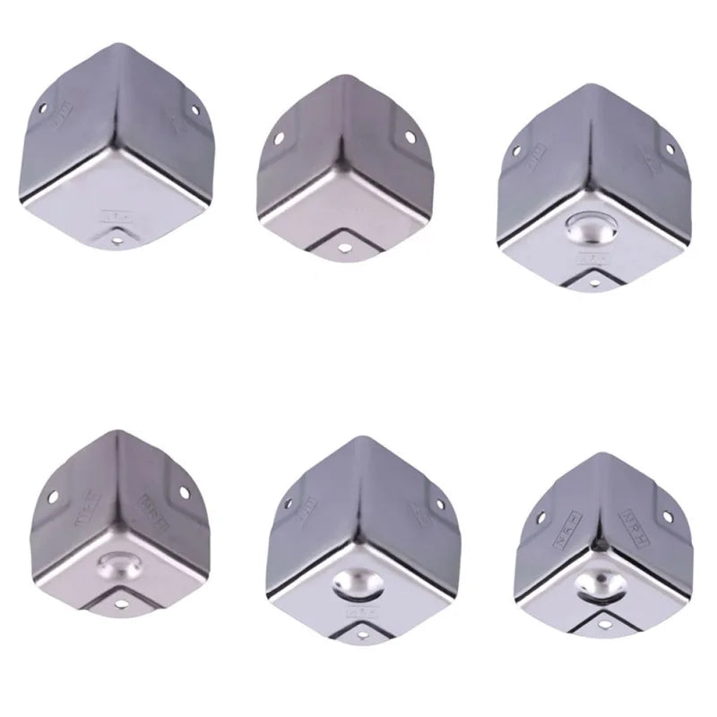 4 Pcs Stainless Steel Corner Protectors Decorative Edge Guards For Furniture Box Wrap Table Guard Hardware Brackets