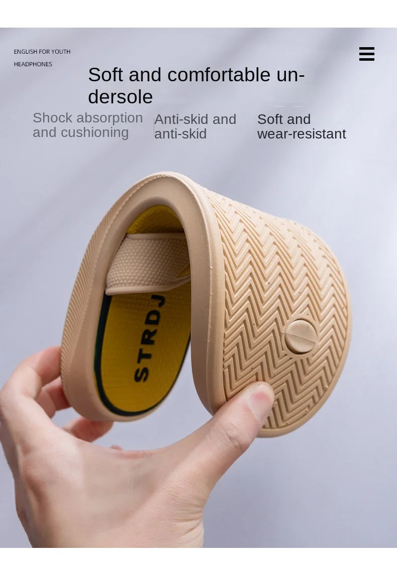 Men's Summer Flip-flops with Anti-odor and Anti-slip Features As Well As Fashionable Super Soft-soled and Trendybeach Flip-flops