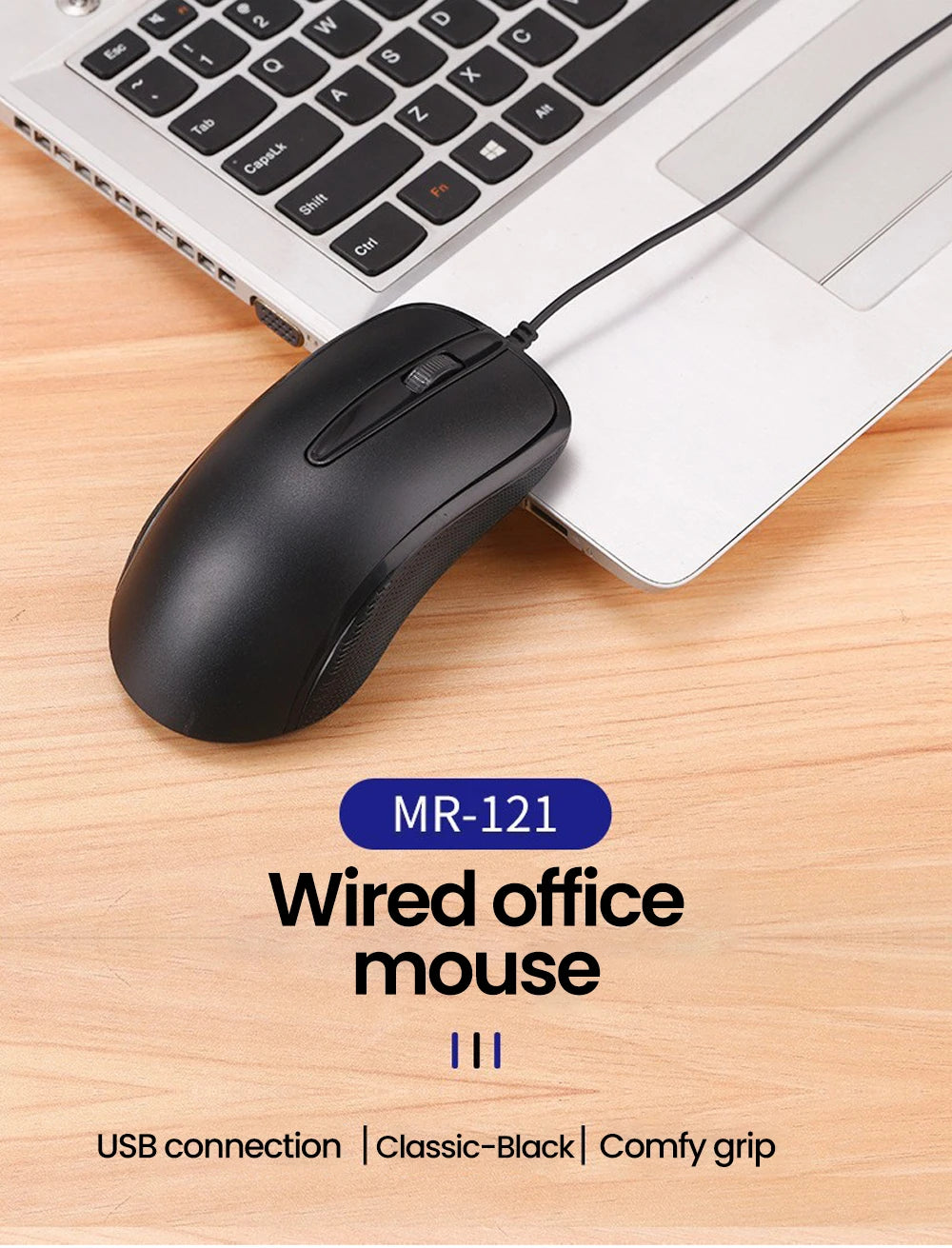 USB Wired Mouse 1600DPI Office Gaming Desktop Computer Accessories For PC Desktop Computer Mouse 1.5M ﻿Business Computer Office