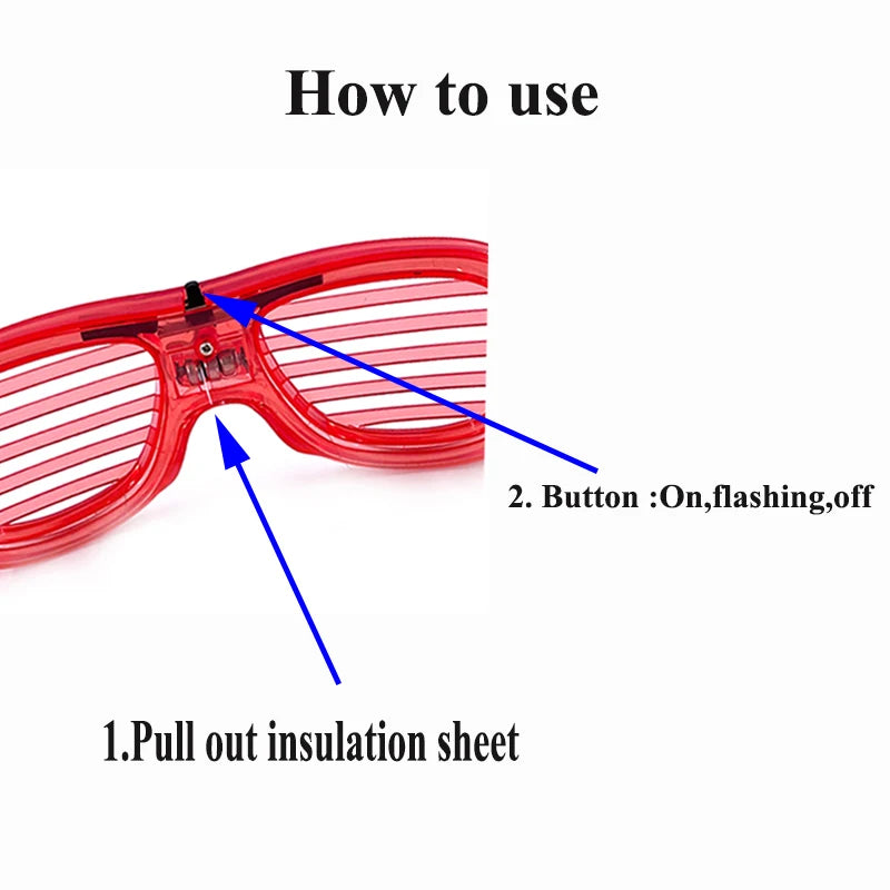 Light Up LED Glasses 5 Colors Heart Shape Glow Glasses Glow in The Dark Party Supplies Neon Party Favors for Kids Adults