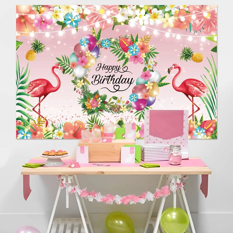 Hawaii Party Luau Flamingo Party Pink Flamingos Decor Pineapple Summer Wedding Party Birthday Girl Hawaiian Party Decor Tropical