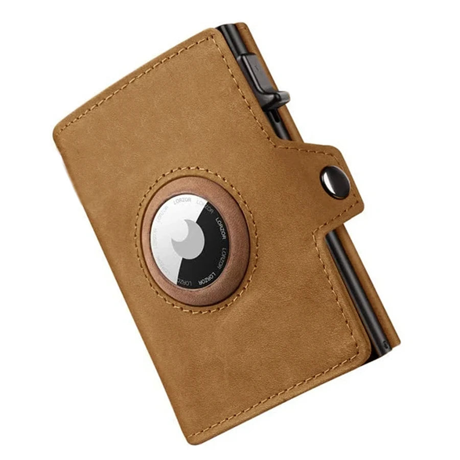 Men's RFID Blocking Wallet with Coin Pocket Airtag Wallet