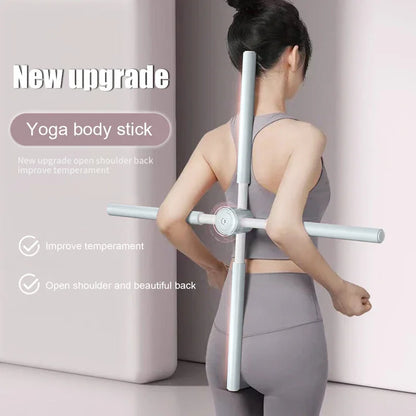 Posture Corrector Shoulder Neck Humpback Corrector Stick Stretching Tool Humpback Correction Stick Retractable Design for Women