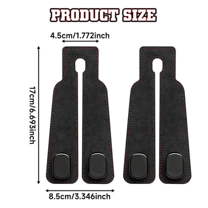 Universal Car Seat Headrest Hook 2 in 1 Soft Leather Car Seat Back ABS Hook for Purse Bag Backpack Double Hook Car Seat Hanger