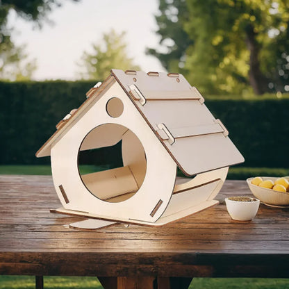 Hanging wooden bird feeders Aviary DIY assembled outdoor garden decorative feeders Birdcage Birdhouse