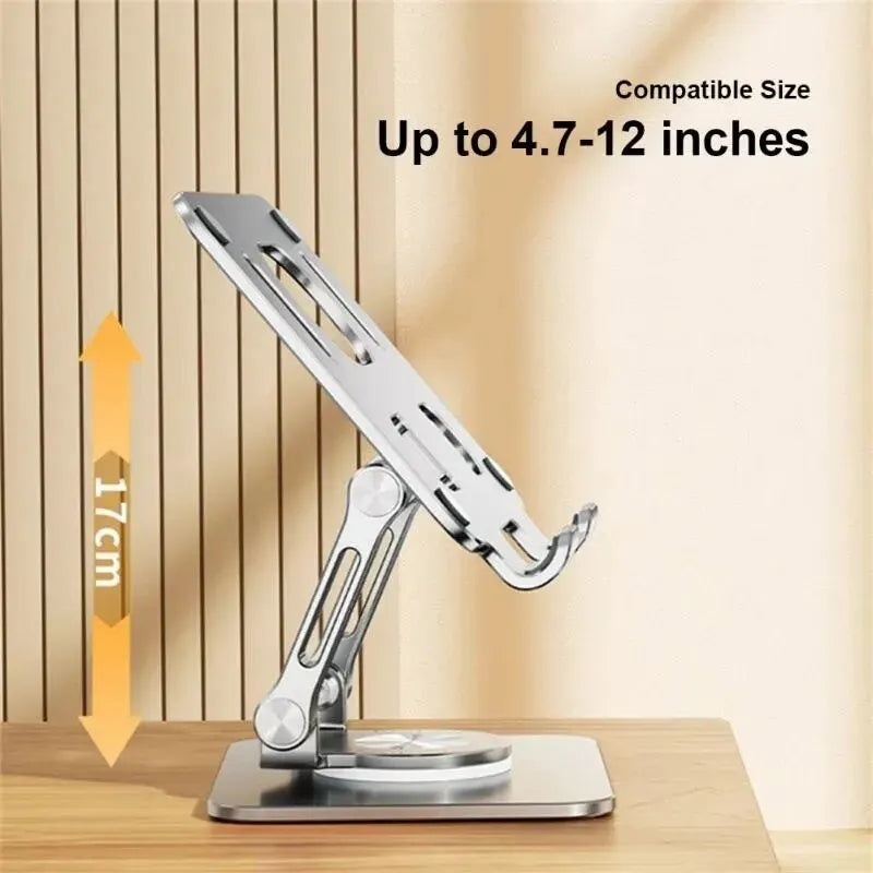 Tablet Stand Adjustable with 360 Swivel Base Aluminum Tablet Stand Holder Universal Tablet Holder for iPad Samsung Huawei Lenovo