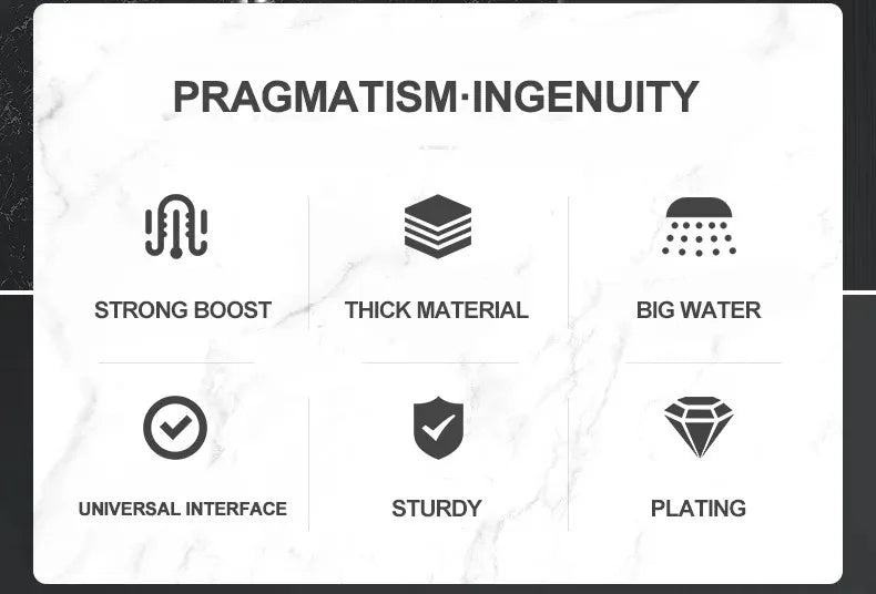 300 hole ultra strong pressurized shower head, square handheld shower head, pressurized shower head, water-saving shower head