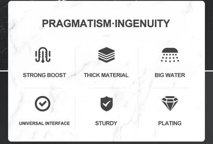 300 hole ultra strong pressurized shower head, square handheld shower head, pressurized shower head, water-saving shower head