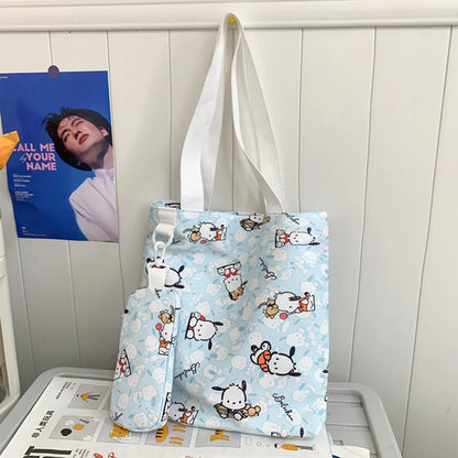 Sanrio Cartoon School Bags Pochacco Schoolbags High School College Students Backpacks with Keychain Student Handbags Pencil Case