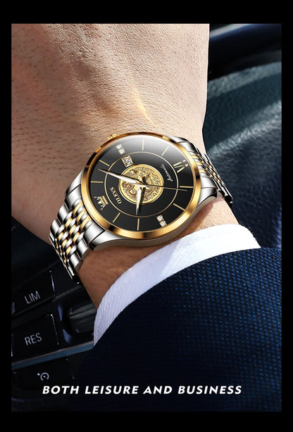 OLEVS brand watch Xianglong relief fully automatic mechanical watch men's watch men's watch 6693