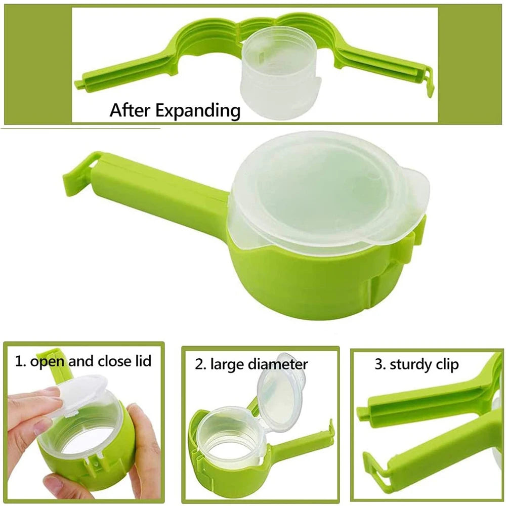 Food Storage Seal With Dumping Port, Food, Chip Bag Clip, Plastic Cover Food Clip,  For Sorting And Storing Food In The Kitchen