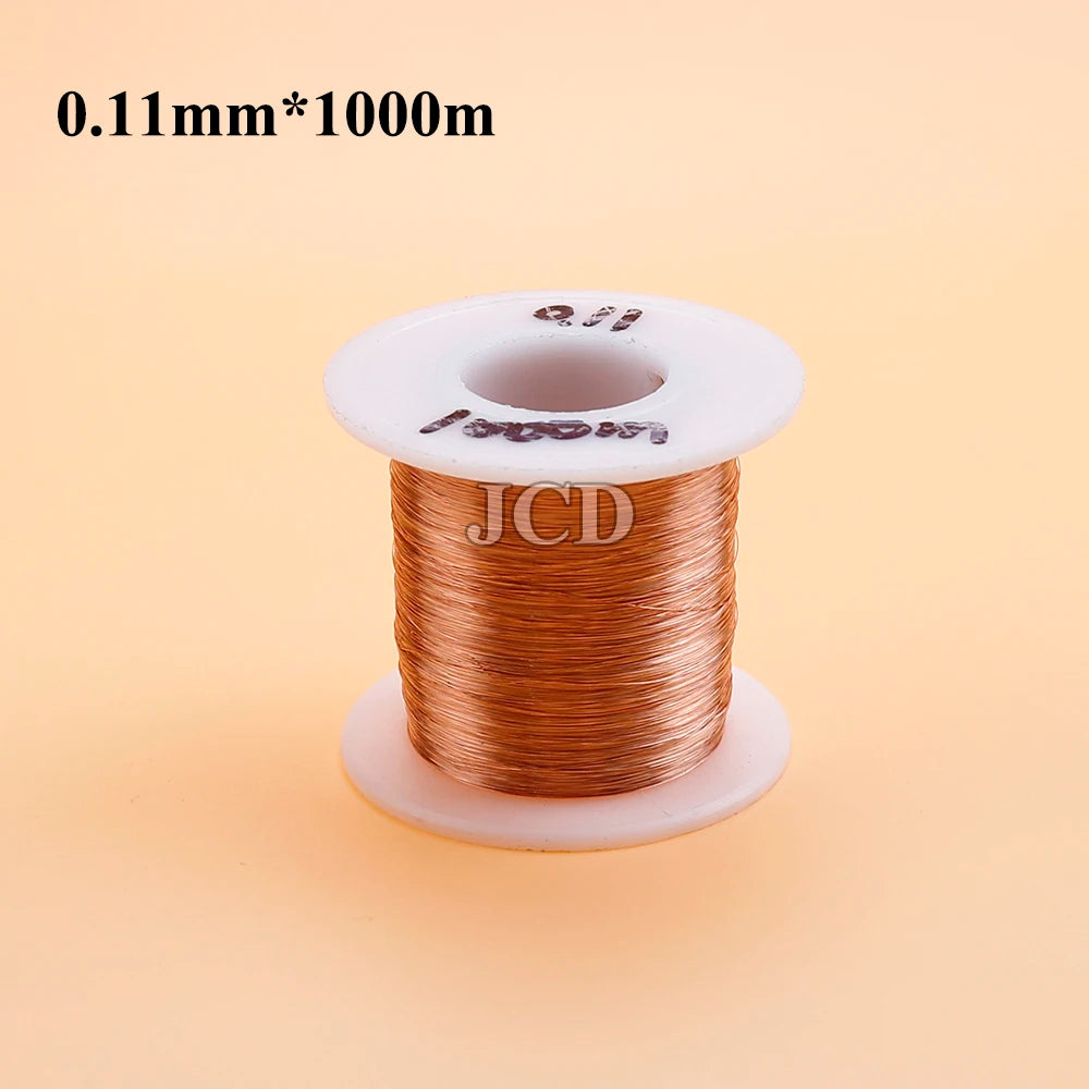 1 roll of copper lacquer wire 0.05mm-0.15mm cable copper wire electromagnetic wire enameled copper winding wire coil copper wire