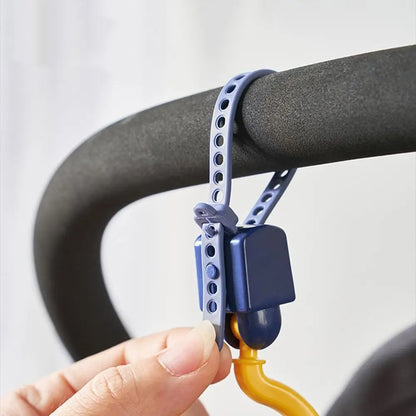 10Pcs Practical Dopamine Baby Stroller Hook Non-Marking Hanging Car Seat Hooks Foldable Rotating Shopping Pram Hook Closet