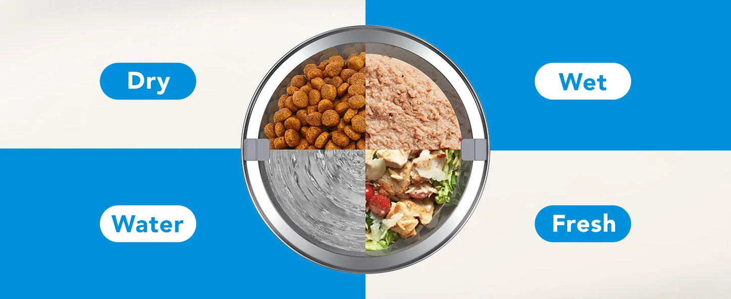 4L Dog Water Bowl No Spill Smartoo Large Capacity Stainless Steel Dog Slow Water Feeder - Spill Proof & Zero Splash & No Drip