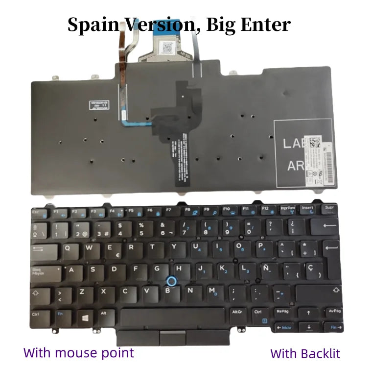 New US/RU/SP Laptop Layout Keyboard For Dell Latitude 3340 3350 5490 5480 E3340 E5450 E7450 E5470 E7470 P72G