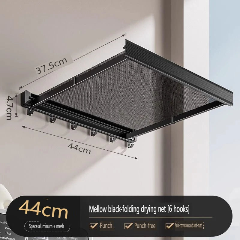 Balcony Drying Racks Retractable Drying Net Foldable Multifunctional Stainless Steel Sock Wall Shelf Bathroom Portable Organizer