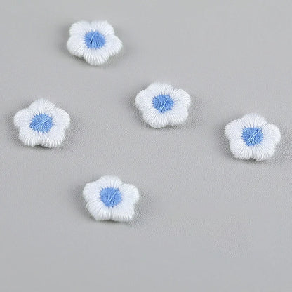 Mini Embroidered Small Flower Patch DIY Earring Accessories Children's Hair Accessories Clothing Accessories