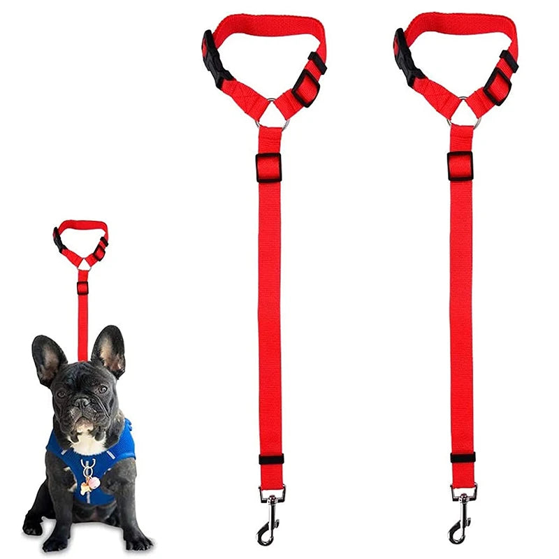 Car Seat Belt for Dogs, Two-in-one Nylon Leashes Backseat Safety Belt, Adjustable Dogs Harness Collar, Pet Accessories
