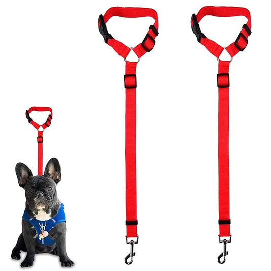 Car Seat Belt for Dogs, Two-in-one Nylon Leashes Backseat Safety Belt, Adjustable Dogs Harness Collar, Pet Accessories