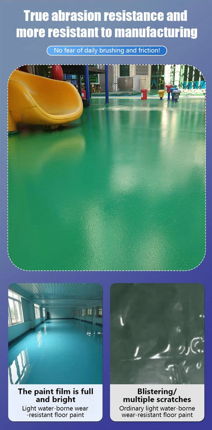 Floor paint water-based indoor and outdoor household floor paint waterproof coating plant floor wear-resistant leveling paint