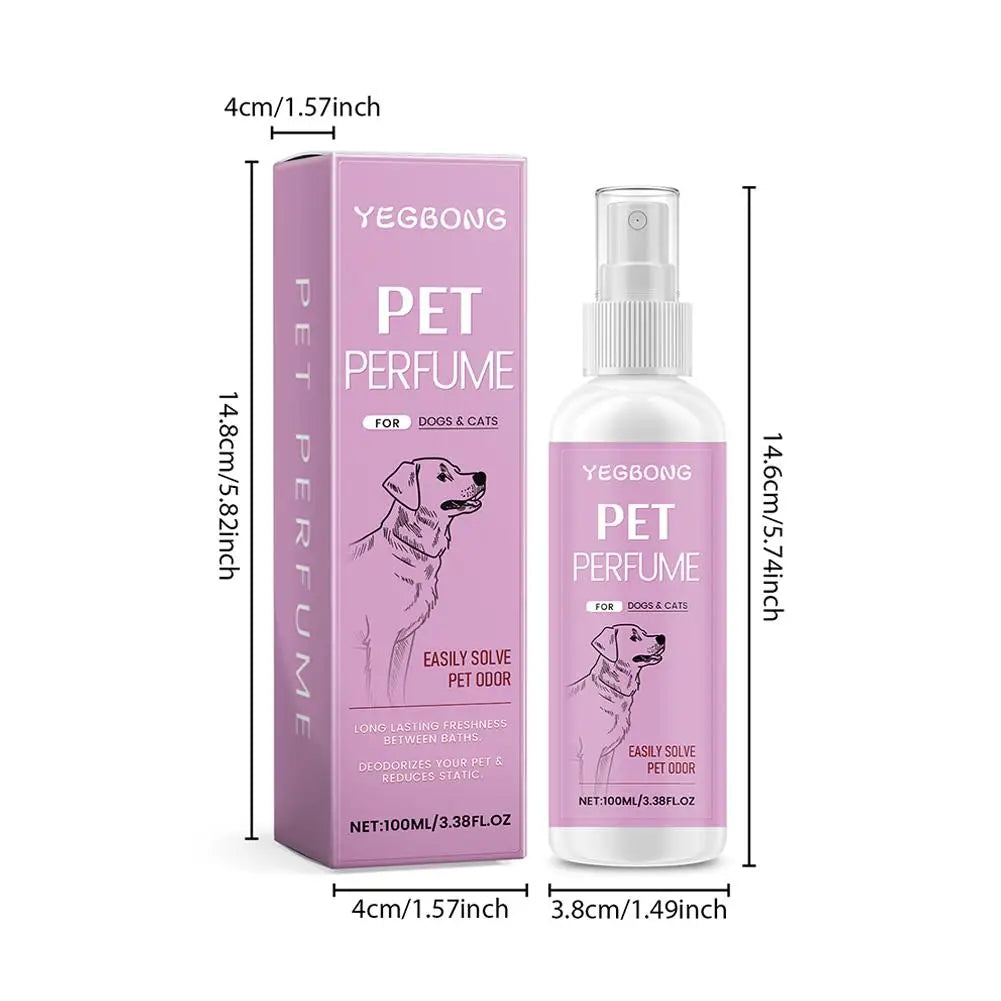 100ml Pet Odor Eliminator Fresh Scent Spray For Dogs Cats Home Deodorizing Solution With Harness Attachment