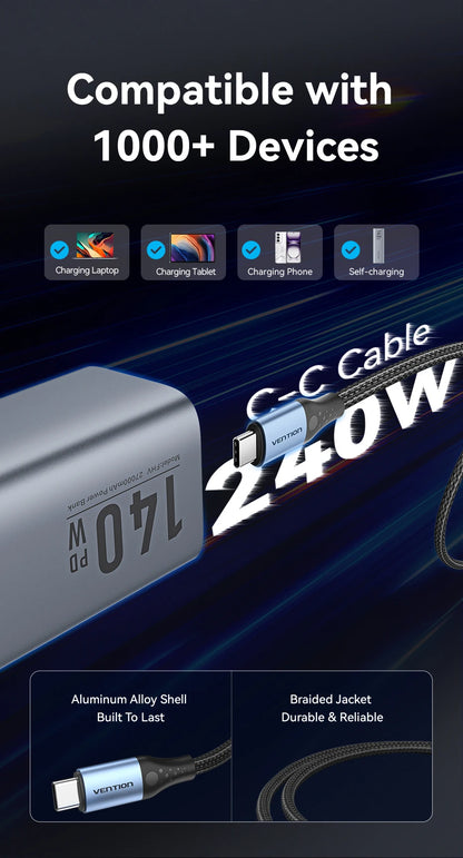 Vention Power Bank 140W 27000mAh Portable PD External Battery PowerBank 100W for Macbook Pro iPad iPhone Laptop Notebook Xiaomi