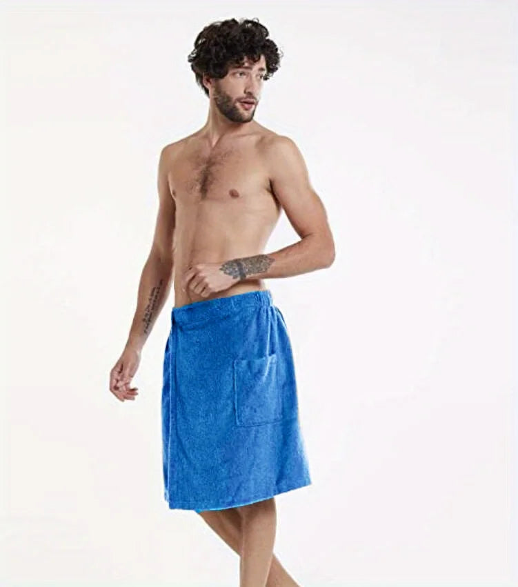 Bath Towels Beach Towels Men's Wearable Bath Towels Bathroom Shower Room Bathrobes with Pockets