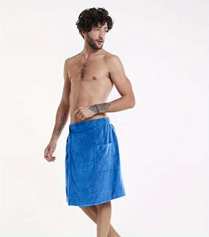 Bath Towels Beach Towels Men's Wearable Bath Towels Bathroom Shower Room Bathrobes with Pockets