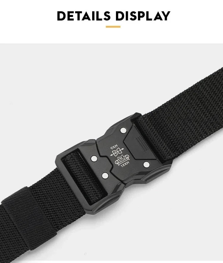 New Tactical Belt Outdoor Work  Training Belt Woven Belt Canvs Tactical Military Multi Function Combat Belt Denim Belt