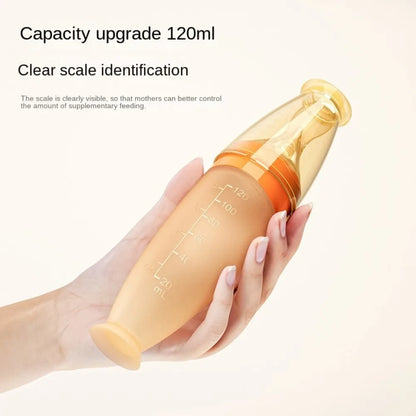 Silicone Baby Squeeze Spoon High Temperature Resistance Soft Tip Milk Feeding Bottle Flexible Convenient Rice Cereal Bottle