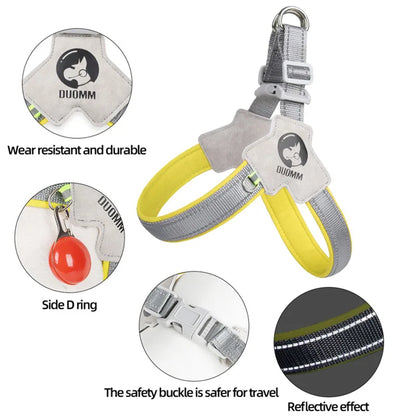 Y Dog Harness for Small Medium Dogs Adjustable Pet Seat Belts Reflective Puppy Chest Strap Chihuahua Outdoor Walking Accessories