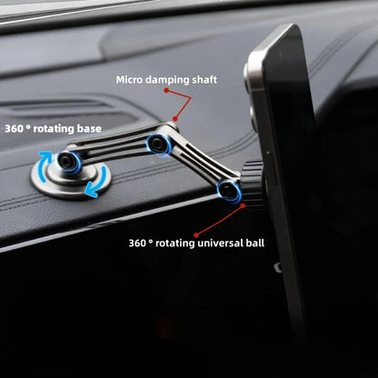 Magnetic Car Phone Stand - Scalable, 360 ° Rotating Foldable, Compatible with All Phones, Suitable for All Scenarios