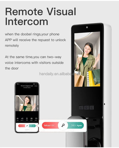 Usmart Go Smart Door Lock  Fingerprint Intelligent Digital Support Real Time Video Intercom Function Smart Door Lock