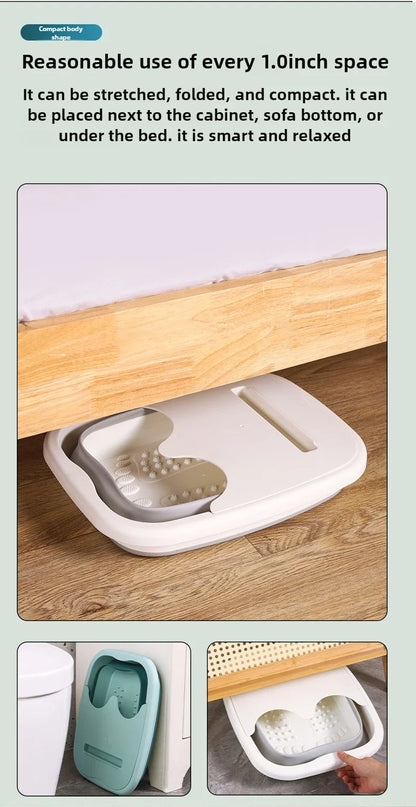 Foldable Footbath Massage Bucket Soaking Bucket Folding Basin Spa Foot Bath Bucket Household Sauna Bathtub Pedicure Bath Bathtub