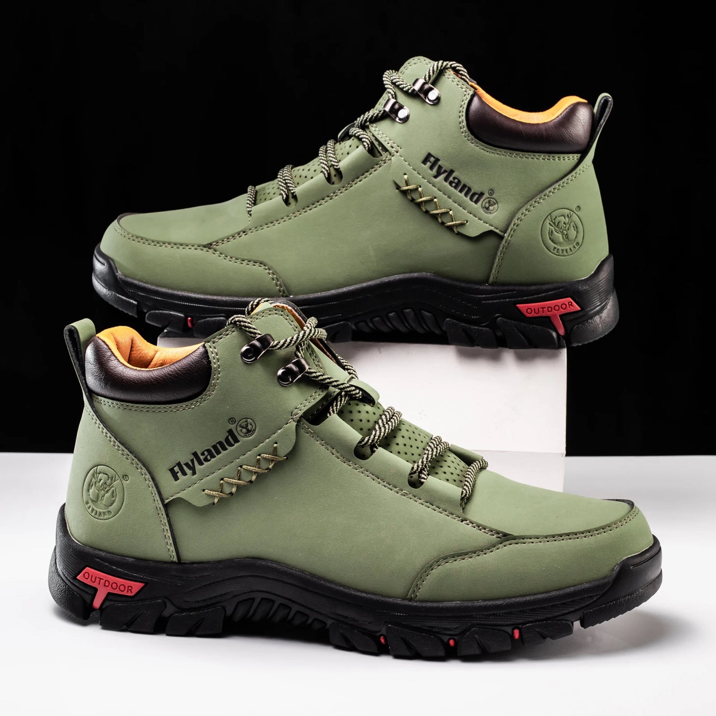 FLYLAND Fashionable  Ankle Boots Men Casual Sneakers Work Office Shoes