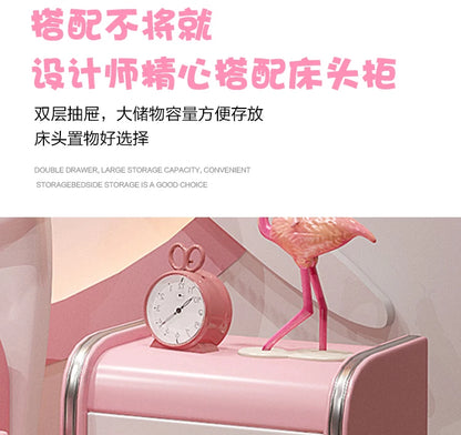 150X200cm Modern Childrens cartoon girl princ ess bed pink queen size bed frame full  double bed complete bedroom furniture