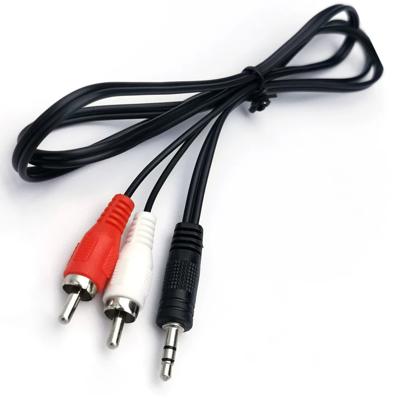 3.5mm Jack to 2 RCA Audio Cables Stereo 3.5 mm Male to 2RCA Male Coaxial Aux Cable For TV Sound Laptop Mp3 Speakers 1.5M