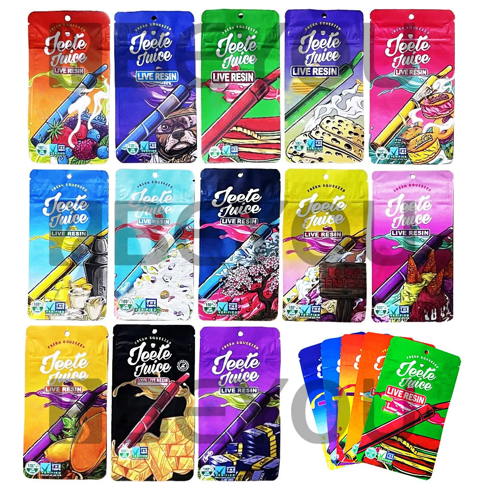 Empty Cartridge Storage Packaging Matte Juice Plastic Opp Pouches Reusable Zipper Standing Mylar Bag Aluminum Foil Containter