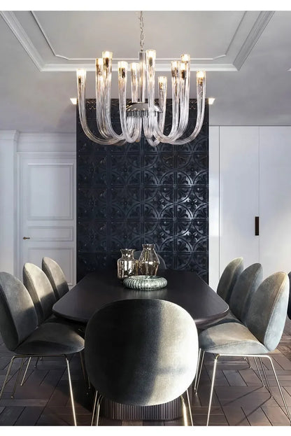 ART DECO Glass Chandelier for Living Room Bedroom Dining Room Designer Luxury LED Hanging Ligting 2024 NEW Lamp