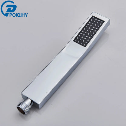 Brass Hand Held Shower Head Black Golden Handshower Head 100% Copper Head Faucet Accessory Single Function Shower Head