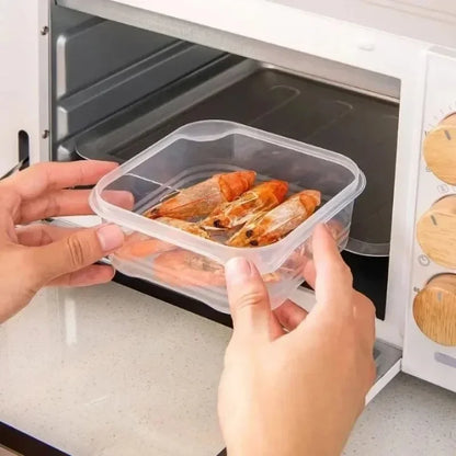 1-8Pcs Clear Food Storage Containers Reusable Food Preservation Boxes for Grains Meat Fruits Vegetables Kitchen Organization