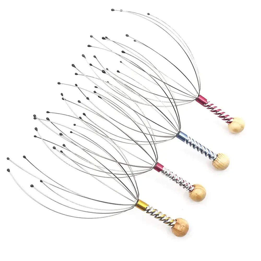 Octopus-Shaped Scalp Massager Manual Head Massager with Claw Design Relaxing Head Grabber for Soothing Massage Experience ﻿Acces
