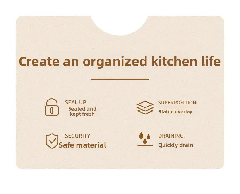 Six Grid Refrigerator Crisper Storage Containers Fridge Fresh Vegetable Fruit Boxes Drain Basket Kitchen Organizer Tools