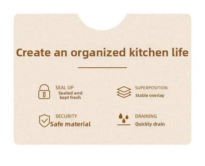 Six Grid Refrigerator Crisper Storage Containers Fridge Fresh Vegetable Fruit Boxes Drain Basket Kitchen Organizer Tools