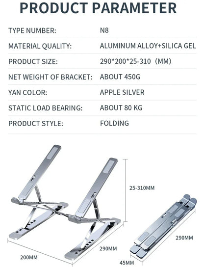 Foldable Laptop Base: Convenient and Adjustable for Any Workspace