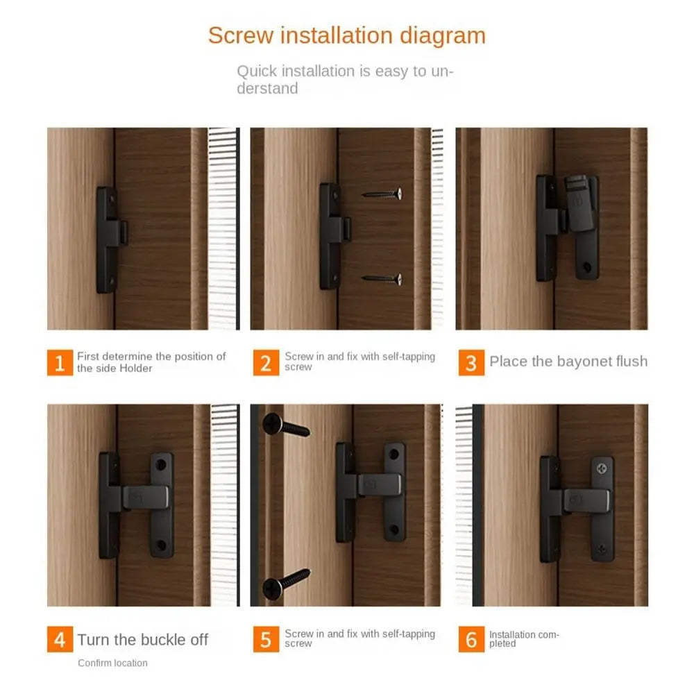 90°/180° Luminous Latch Indoor Metal Door Buckle Bathroom Door Lock Sliding Door Lock Wooden Door Burglar Barn Door Buckle