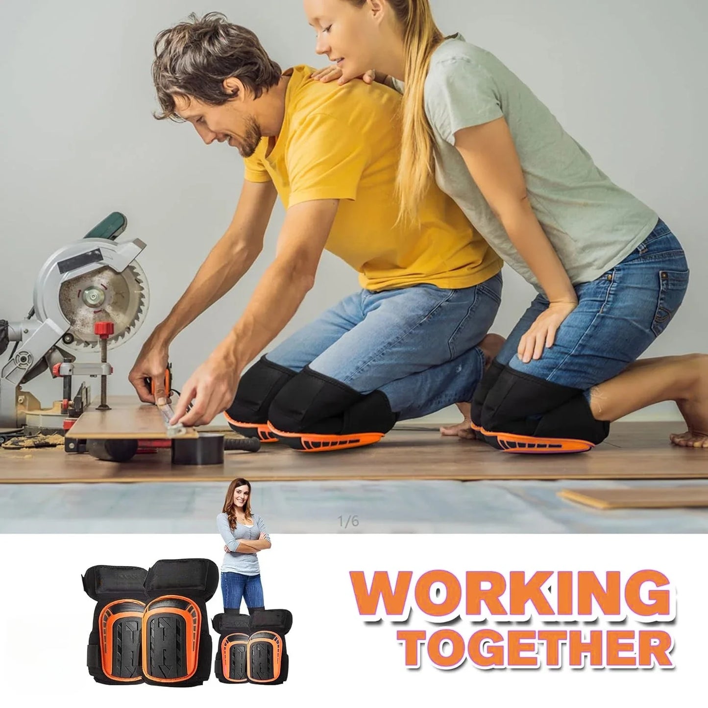 Heavy-Duty Comfort Knee Pads,Professional Knee Pads Thick Foam Knee Pads Tools with Soft Gel Cushion for Construction,Work