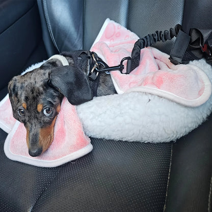 Dog Seat Belt, Retractable Dog Car Harness Adjustable Dog Seat Belt for Vehicle Nylon Pet Safety Seat Belts Heavy Duty