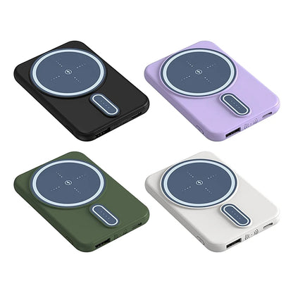 5000mAh Power Bank Magsafe Magnetic Wireless Fast Charging Thin Portable Mobile Phone Accessories